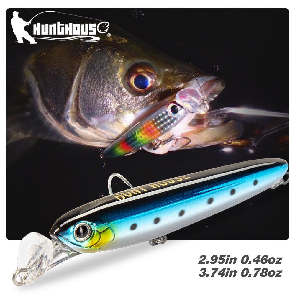 Hunting Quotes - ハントハウスロケット75＆95mmルアー13/22gシンキングペンシルベイトローリングアクションミノー人工スティックベイトバスタックル