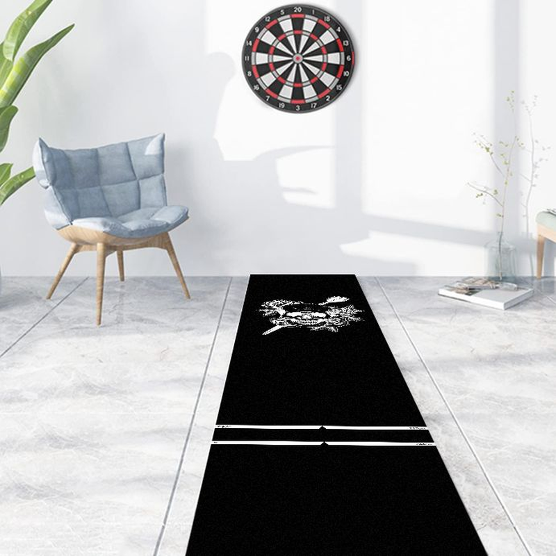 Hunting Outdoor Mat - VIKAMA素朴な鹿柄ダーツマット、オケ色のスローライン、滑り止めフロアマット、ニュートラルなハンティング装飾、ソフトスチールチップダーツ用、ホームアクセサリー