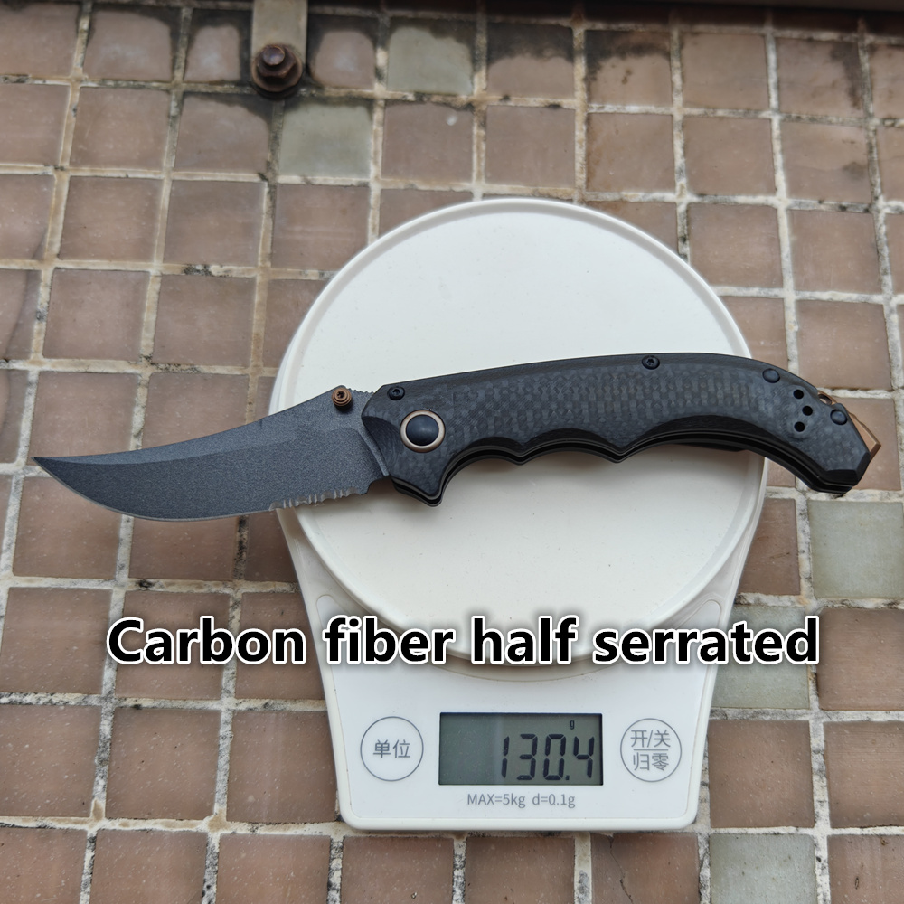 Best Hunting Outdoor Knife - JUFULE 865ミニベッドレル 最高のフォームカーボンファイバー/G10ワッシャー 折りたたみ式ポケットEDCツール キャンプハンティング用 マークS90Vブレード