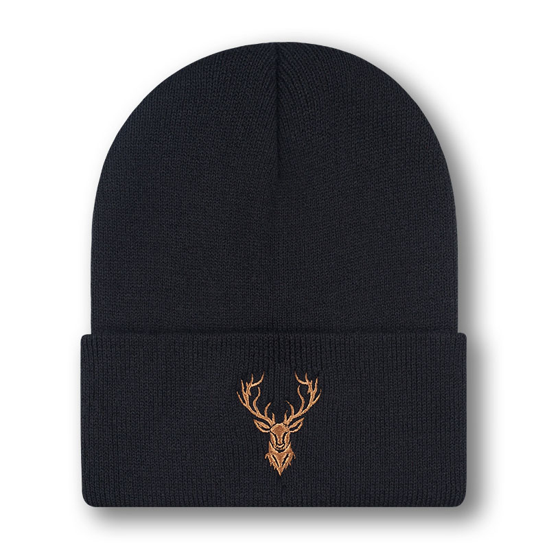 レトロ バックス ムース 刺繍入りビーニー—ユニセックス ニ - Hunting Outdoor Christmas Decorations のレビューと価格