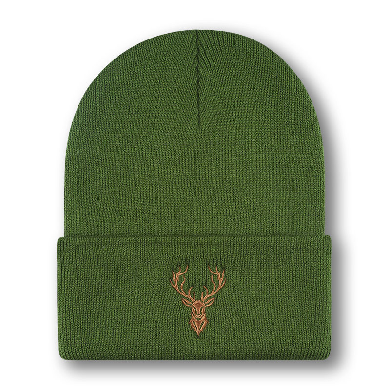 レトロ バックス ムース 刺繍入りビーニー—ユニセックス ニ - Hunting Outdoor Christmas Decorations のレビューと価格
