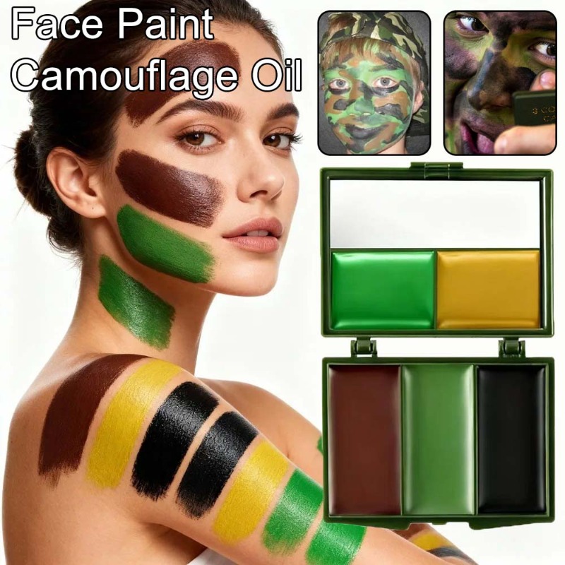 三色迷彩フェイスペイント戦術アウトドア Cs フィールド装備 - Camo Face Paint のレビューと価格