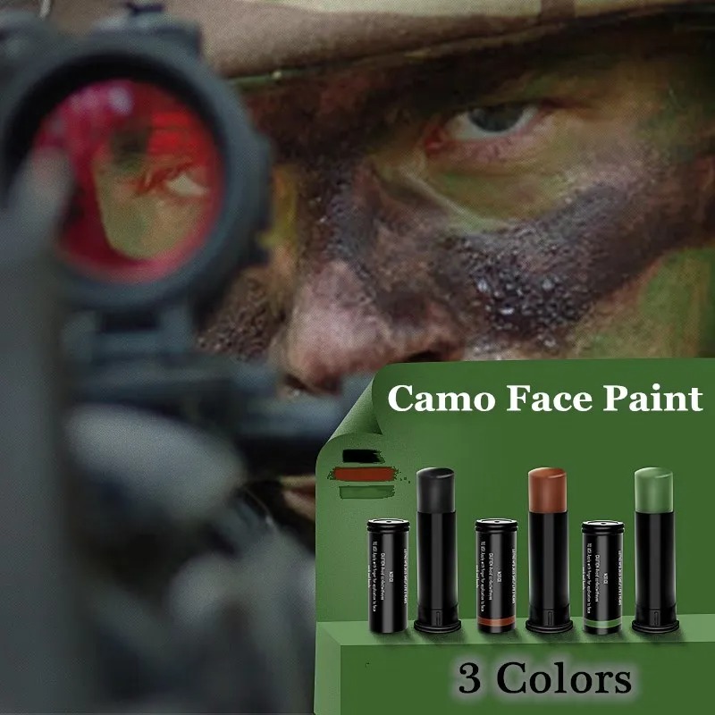 アウトドアファン用カモフラージュフェイスオイルセット、csフ - Camo Face Paint のレビューと価格