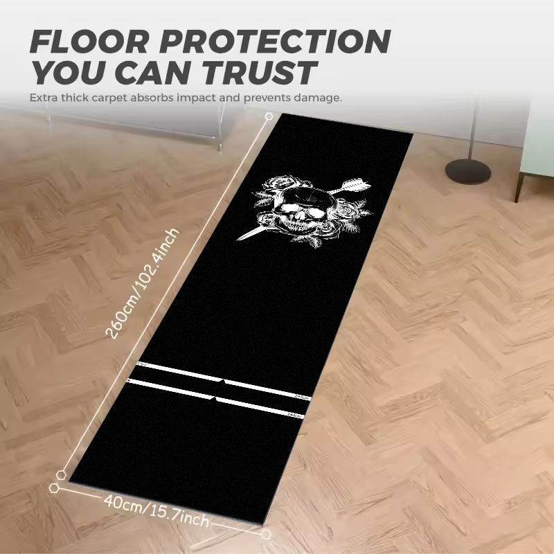VIKAMA素朴な鹿柄ダーツマット、オケ色のスローライン、滑 - Hunting Outdoor Mat のレビューと価格