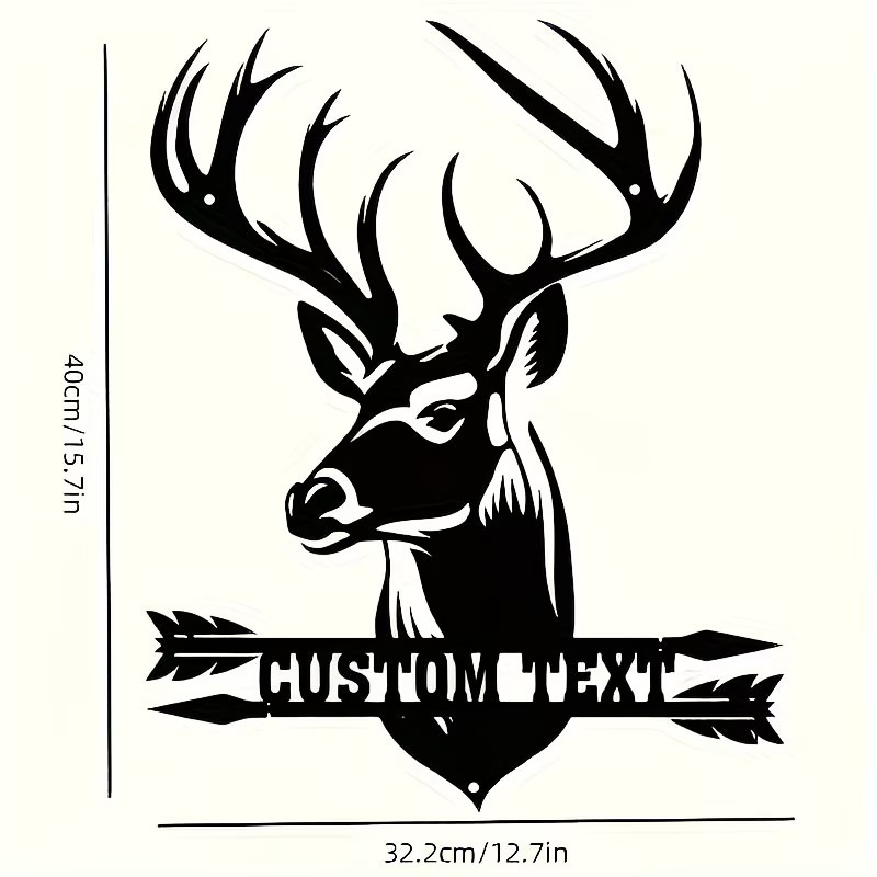 カスタム鹿の頭の形をしたメタルウォールアート、狩猟愛好家やア - Hunting Outdoor Christmas Decorations のレビューと価格